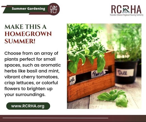 Summer Gardening Flyer. All information on flyer is listed above.