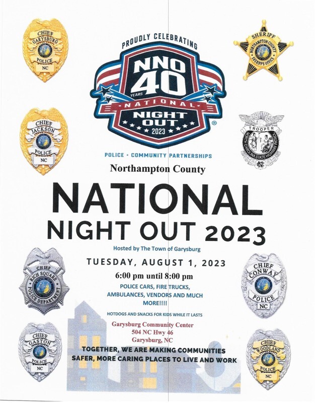National Night Out 2023 Flyer. All information on flyer is listed above.