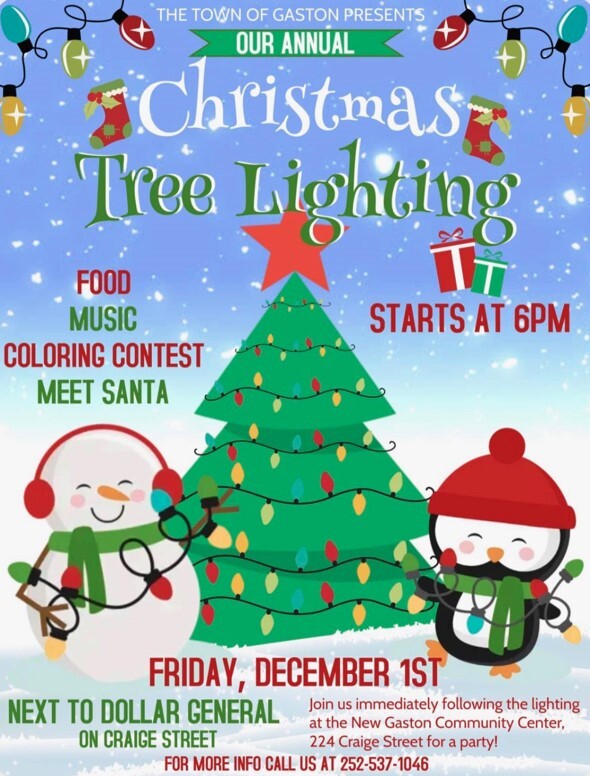 Christmas Tree Lighting Flyer. All information on this flyer is listed above.