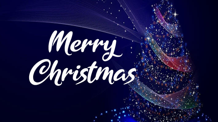 Dots and ribbons in the shape of a Christmas tree with the words Merry Christmas.jpg