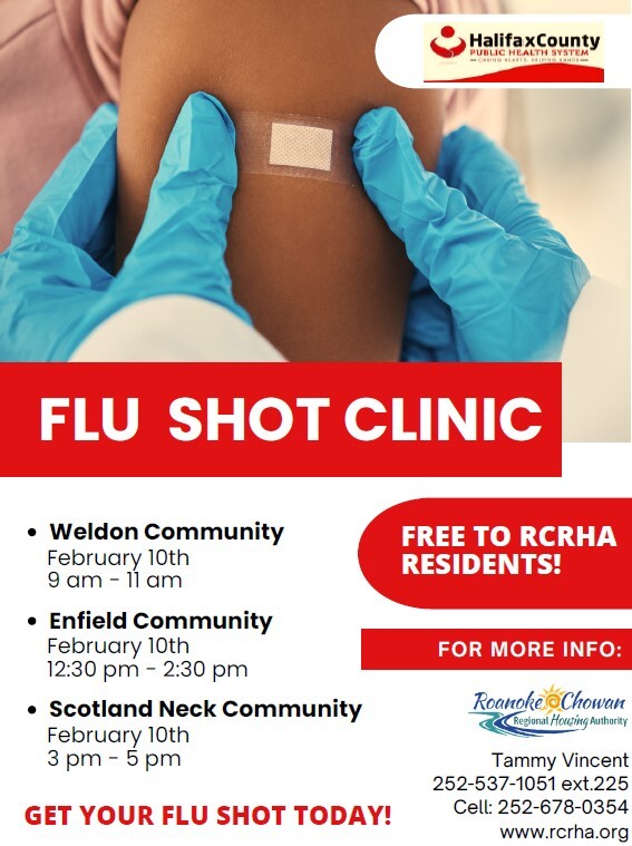 Flu Shot Clinic Flyer. All information in this flyer is listed above.