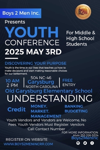 2025 Middle and high school students Youth Conference flyer. All information on this flyer is listed above.