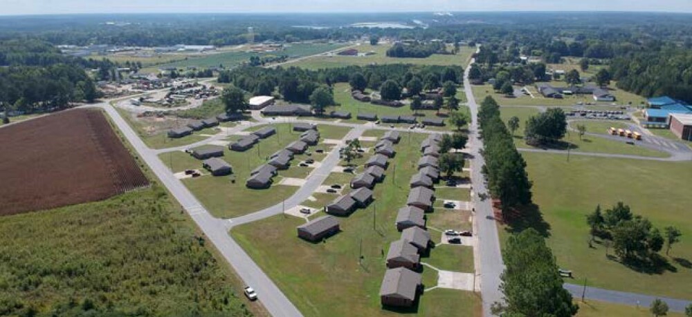 An aerial overlook of the Gaston Community in North Carolina.