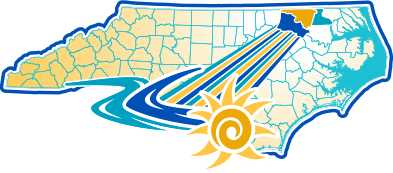Map showing the location of Gaston in the state of North Carolina