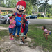  Kids hugging Mario. 
